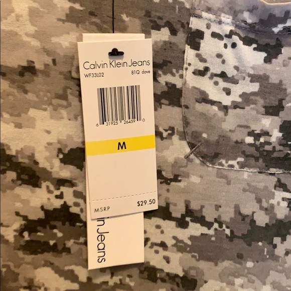 Calvin Klein Grey Camouflage Tee - Picture 4 of 5